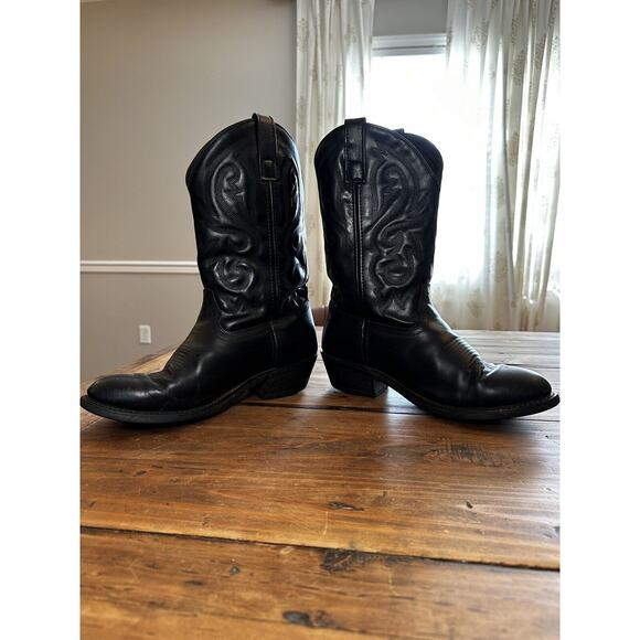 Cody James Men's Cowboy Boots Black Leather Size 9EE CJ4240 R Toe Oil Resistant - Picture 5 of 10
